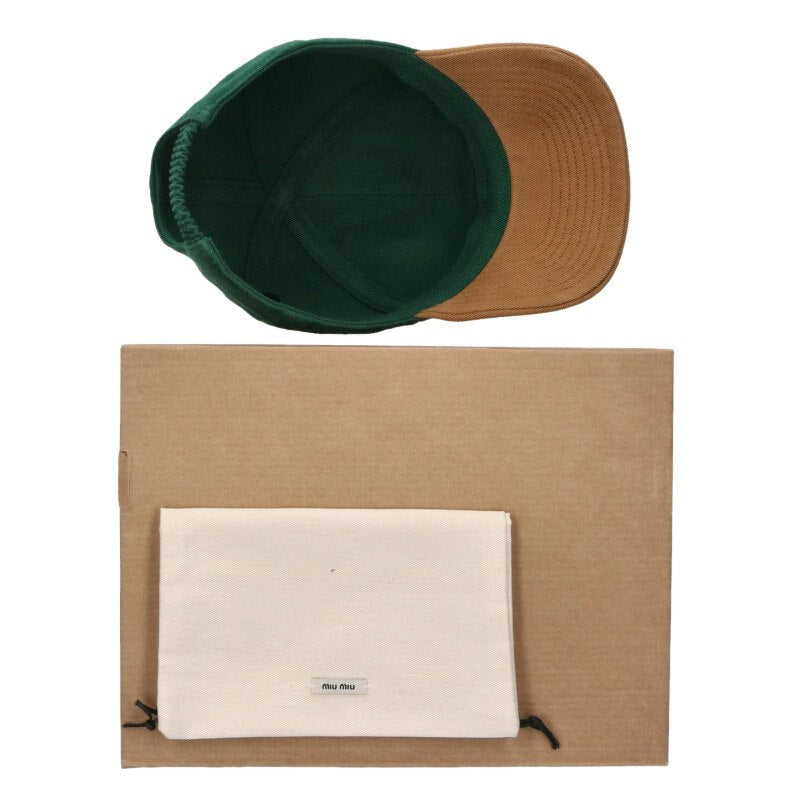 miumiu 26SS Green Brown Logo Embroidered Size ONE SIZE