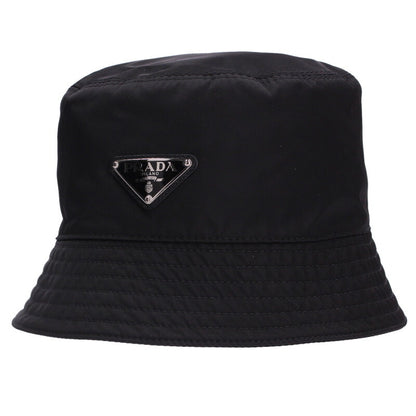 PRADA Black Re-Nylon Triangle Logo Bucket Hat Size ONE SIZE