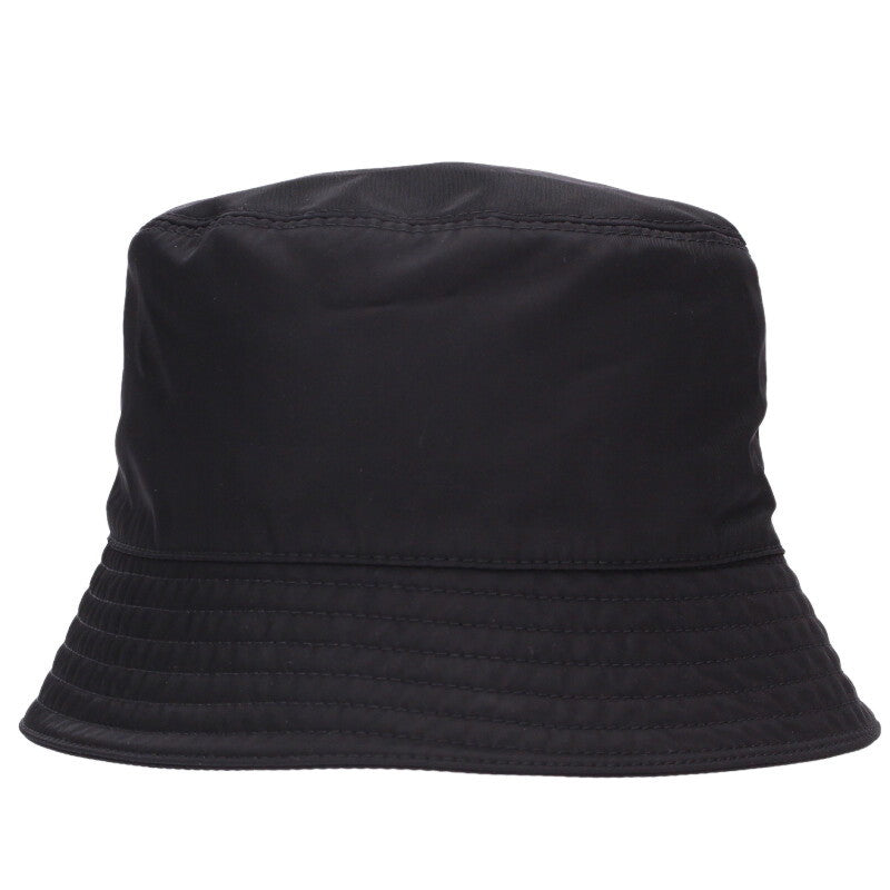 PRADA Black Re-Nylon Triangle Logo Bucket Hat Size ONE SIZE