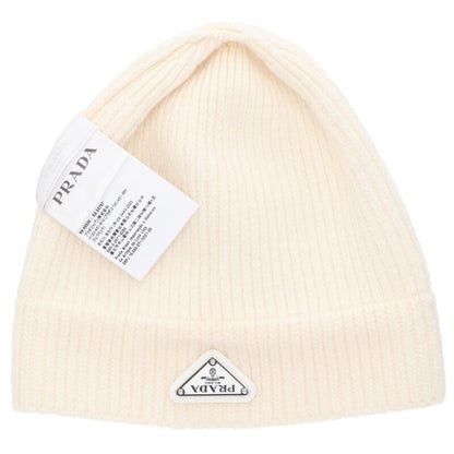 PRADA White Triangle Logo Cashmere Blend Size ONE SIZE