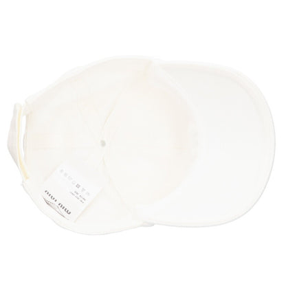 miumiu White Logo Embroidered Cotton Baseball Size ONE SIZE
