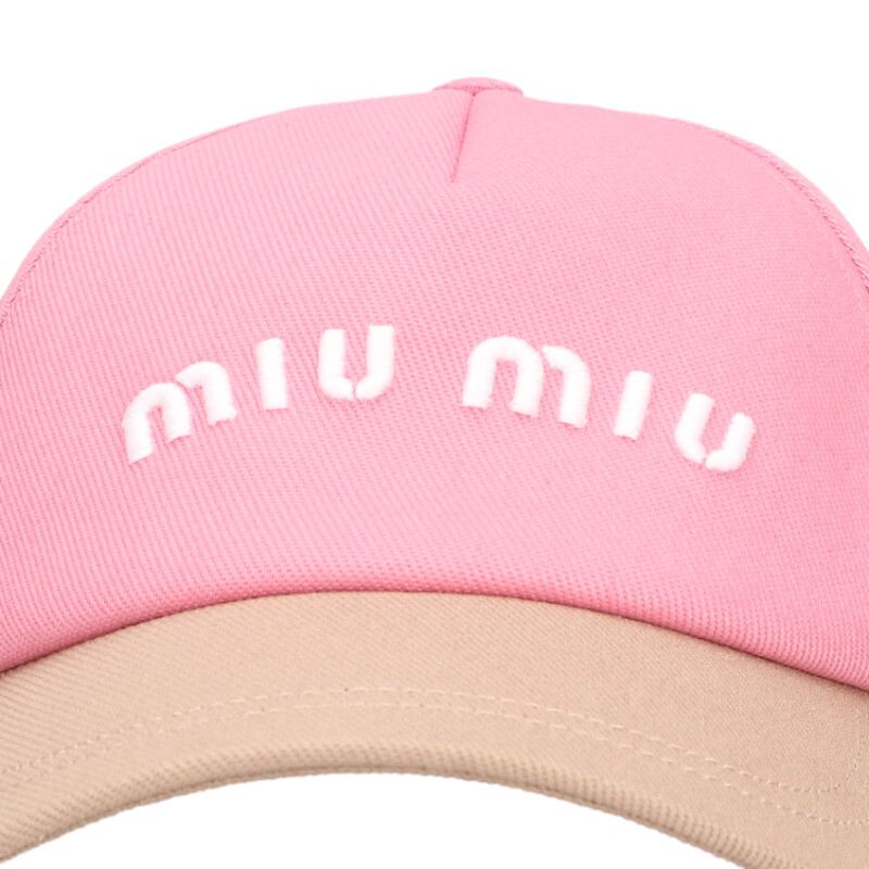 miumiu 26SS Bicolor Cotton Baseball Cap Size ONE SIZE