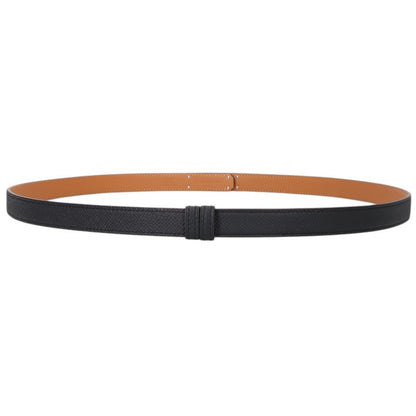HERMES Kelly Buckle Epsom Belt Black/Silver