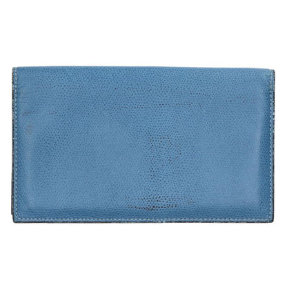 Valextra Vertical 14 Card Long Wallet Blue Size ONE SIZE