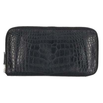 HERMES Azap Long Alligator Mat Wallet Noir Size ONE SIZE