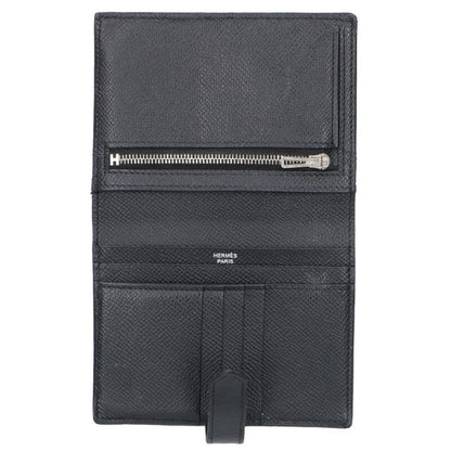 HERMES Bearn Compact Leather Bi-fold Wallet Size ONE SIZE