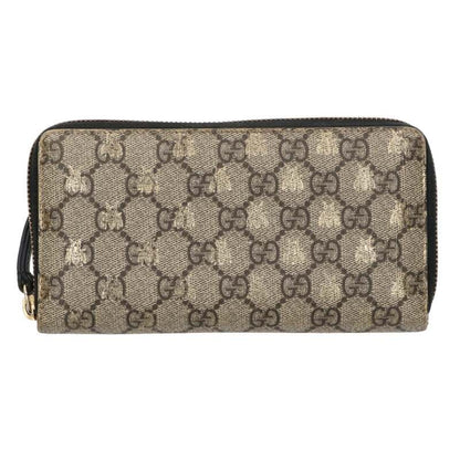 GUCCI GG Supreme Bee Zip Around Wallet Size ONE SIZE