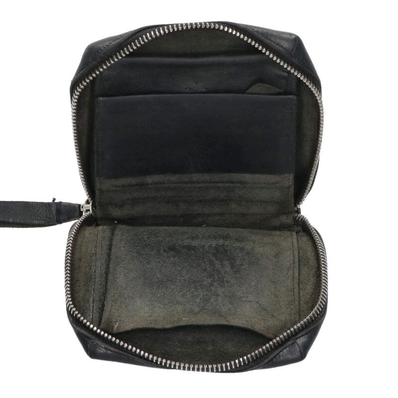 MA+ Round Zip Leather Wallet Black Size ONE SIZE
