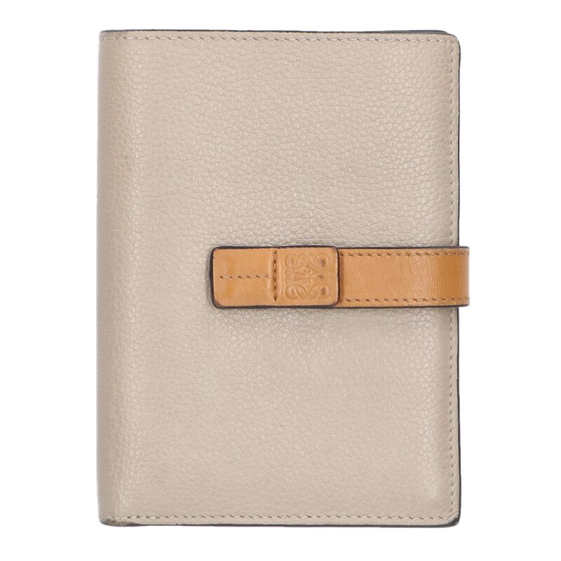 LOEWE Anagram Medium Vertical Wallet Beige Size ONE SIZE