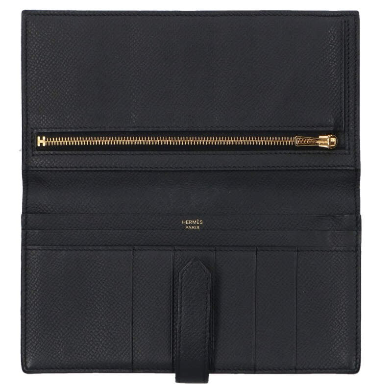 HERMES Bearn Soufflet Veau Epsom Wallet Size ONE SIZE