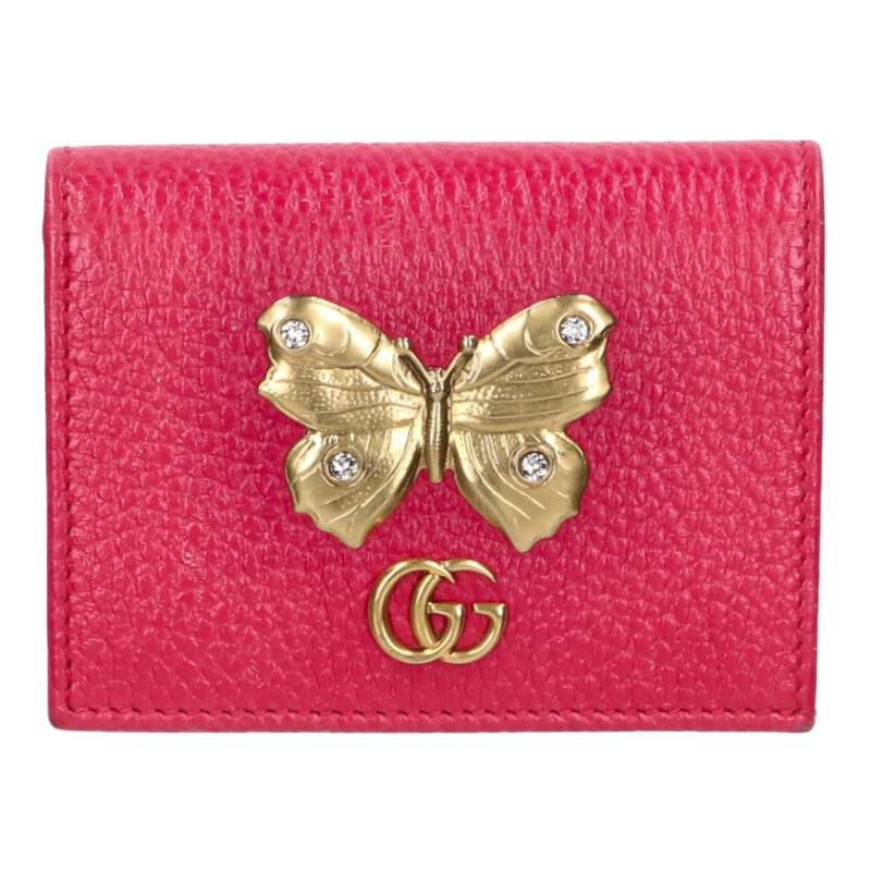GUCCI GG Marmont Butterfly Wallet Pink Size ONE SIZE