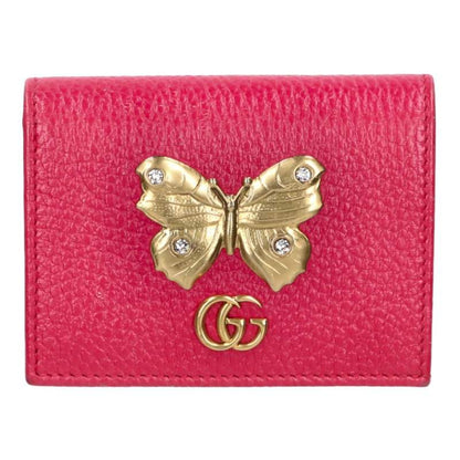 GUCCI GG Marmont Butterfly Wallet Pink Size ONE SIZE