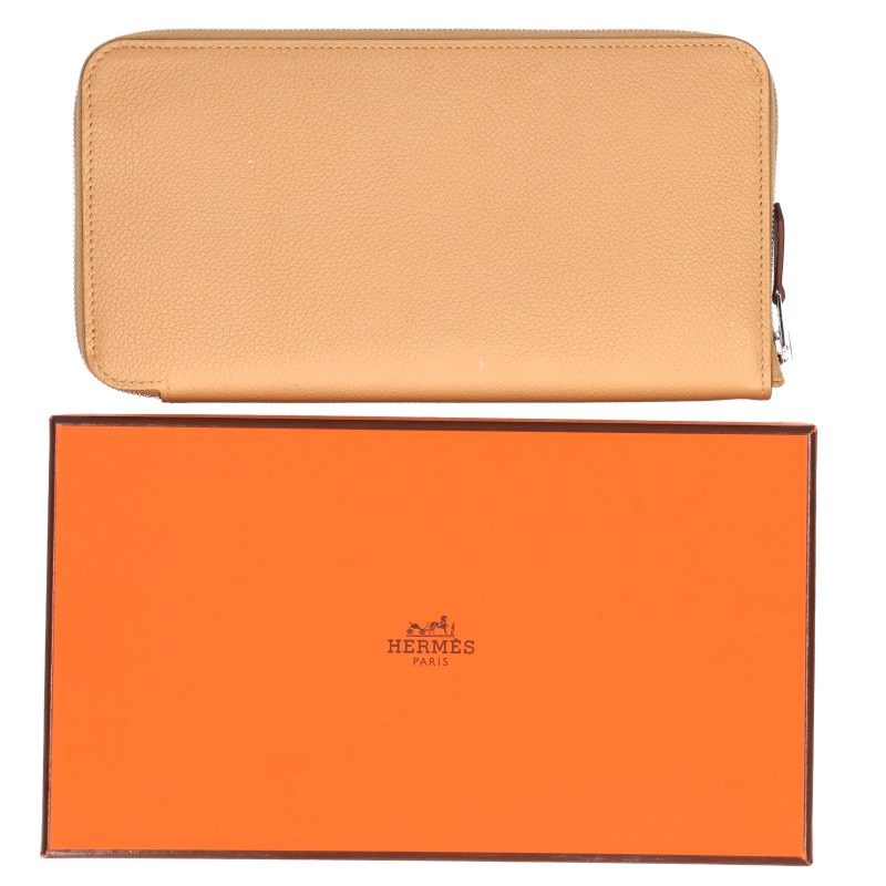 HERMES Azap Long Silk-in Evercolor Wallet Size ONE SIZE