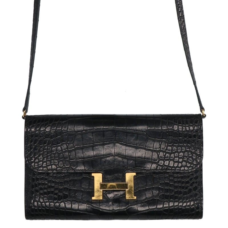 HERMES Constance Long Alligator Matte Wallet Size ONE SIZE