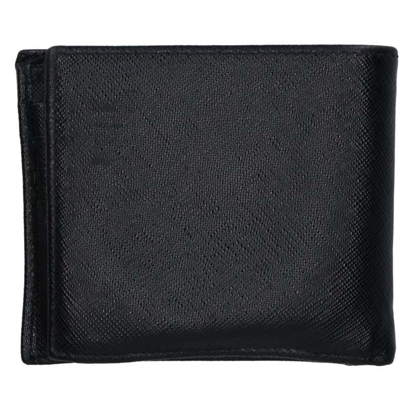 PRADA Saffiano Leather Triangle Wallet Black Size ONE SIZE
