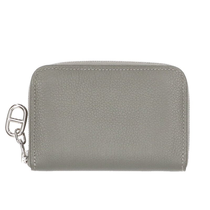 HERMES Zipengo Evercolor Silver HW Coin Case Size ONE SIZE