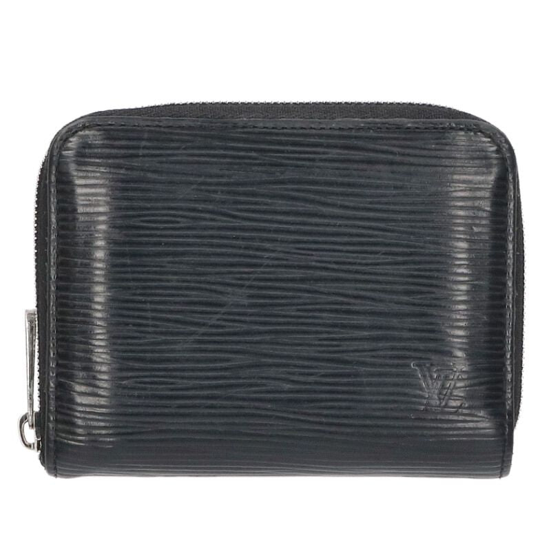 Louis Vuitton Zippy Coin Purse Black x Silver