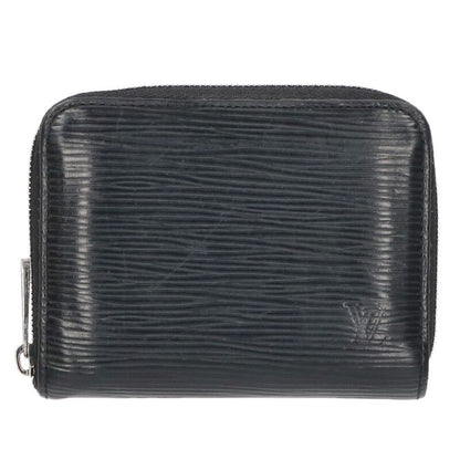 Louis Vuitton Zippy Coin Purse Black x Silver