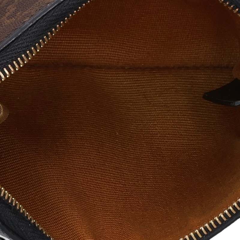 CELINE Triomphe Logo Print Coin Wallet Brown Size ONE SIZE