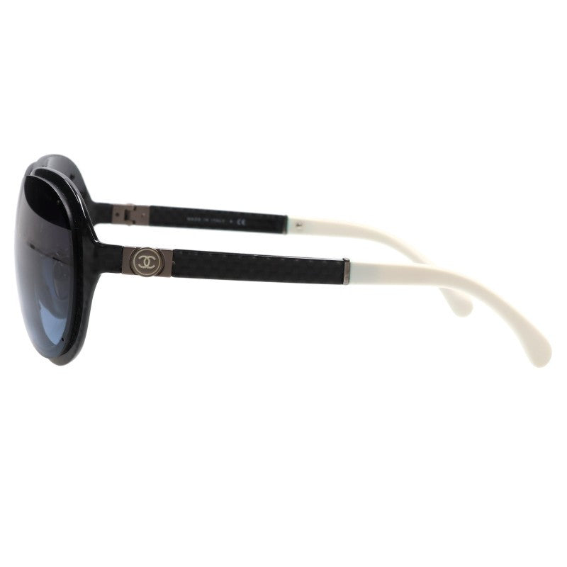 CHANEL 4197 Carbon Fiber Pilot Sunglasses Black Size 63