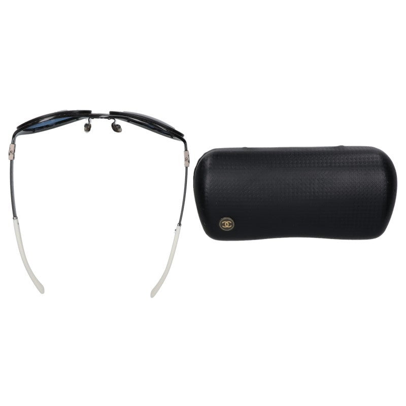 CHANEL 4197 Carbon Fiber Pilot Sunglasses Black Size 63