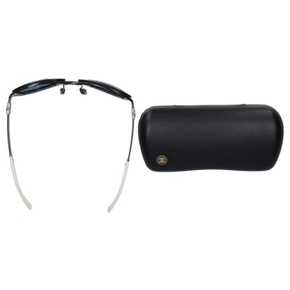 CHANEL 4197 Carbon Fiber Pilot Sunglasses Black Size 63