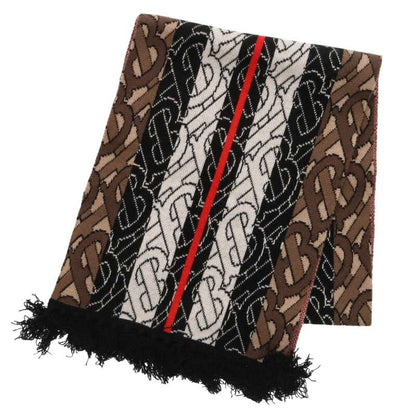 Burberry TB Jacquard Cashmere Scarf Brown Size ONE SIZE