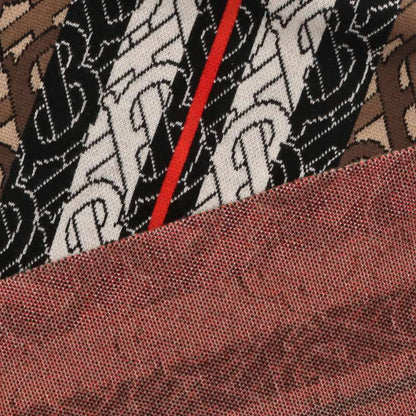 Burberry TB Jacquard Cashmere Scarf Brown Size ONE SIZE