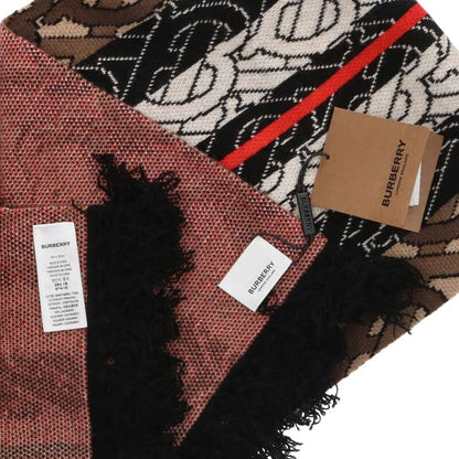 Burberry TB Jacquard Cashmere Scarf Brown Size ONE SIZE