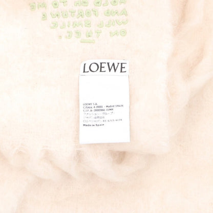LOEWE Louis Wain Logo Patch Mohair Scarf White Size ONE SIZE