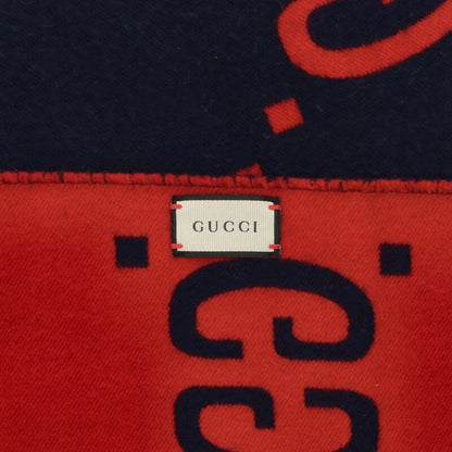 GUCCI GG Jacquard Scarf Navy/Red Size ONE SIZE