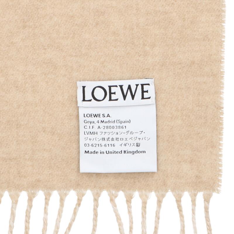 LOEWE Anagram Embroidered Wool Cashmere Scarf Size ONE SIZE