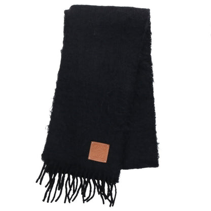 LOEWE Logo Patch Mohair Blend Scarf Black Size ONE SIZE