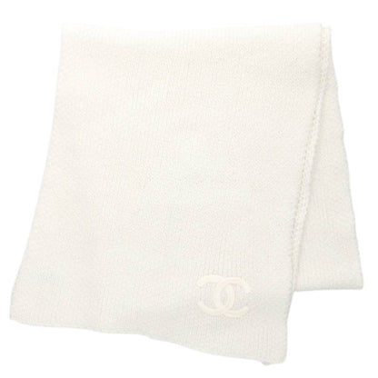 CHANEL Coco Mark Embroidered Cashmere Scarf Size ONE SIZE