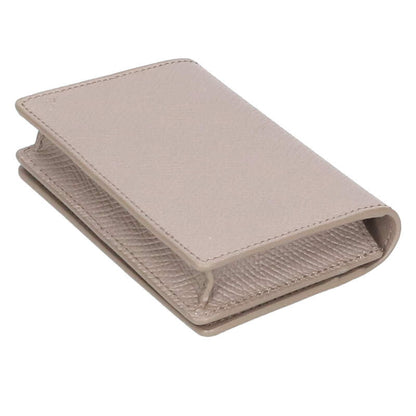 CELINE Grained Calfskin Card Case Beige Size ONE SIZE