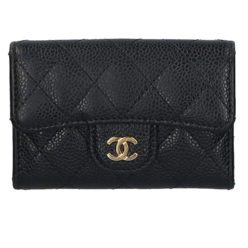 CHANEL Matelasse Card Case Black Size ONE SIZE