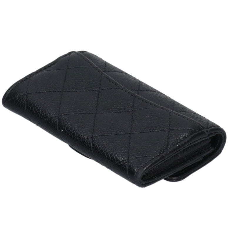 CHANEL Matelasse Card Case Black Size ONE SIZE