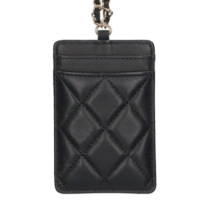 CHANEL Coco Mark Lambskin Chain Card Case Size ONE SIZE
