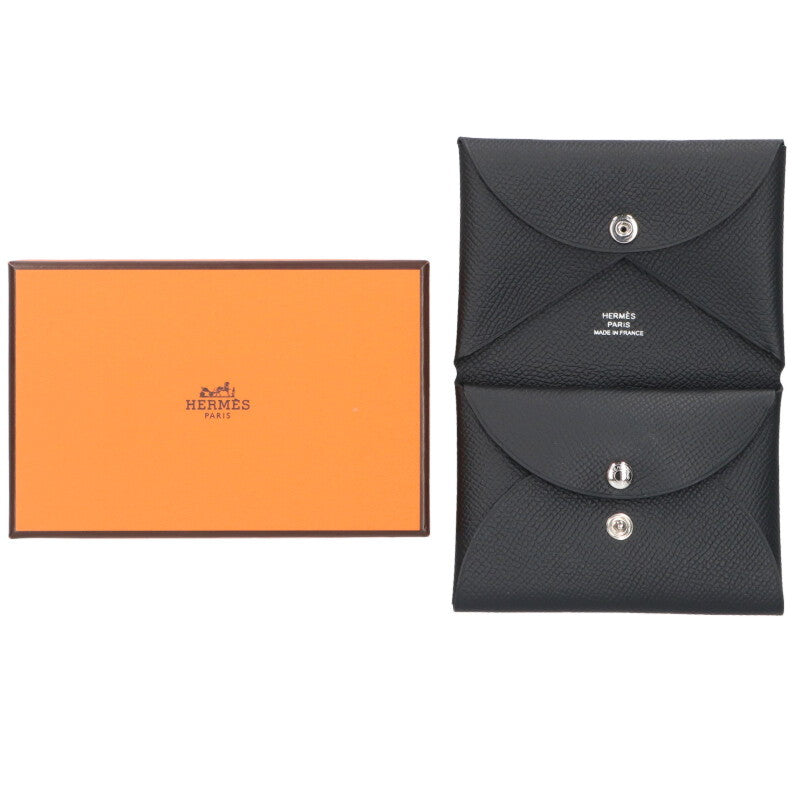 HERMES Calvi Duo Veau Epsom Leather Card Case Size ONE SIZE