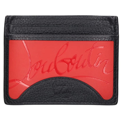 Christian Louboutin Leather Card Case Black Size ONE SIZE