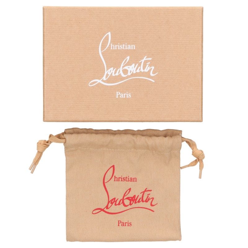Christian Louboutin Leather Card Case Black Size ONE SIZE