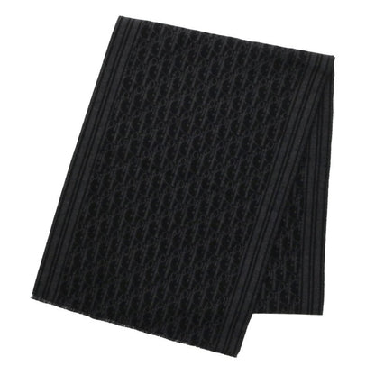 Dior HOMME Oblique Pattern Cashmere Scarf Gray Size ONE SIZE