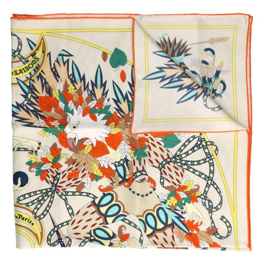 HERMES Carre 90 Multi-Color Silk Scarf Size 90