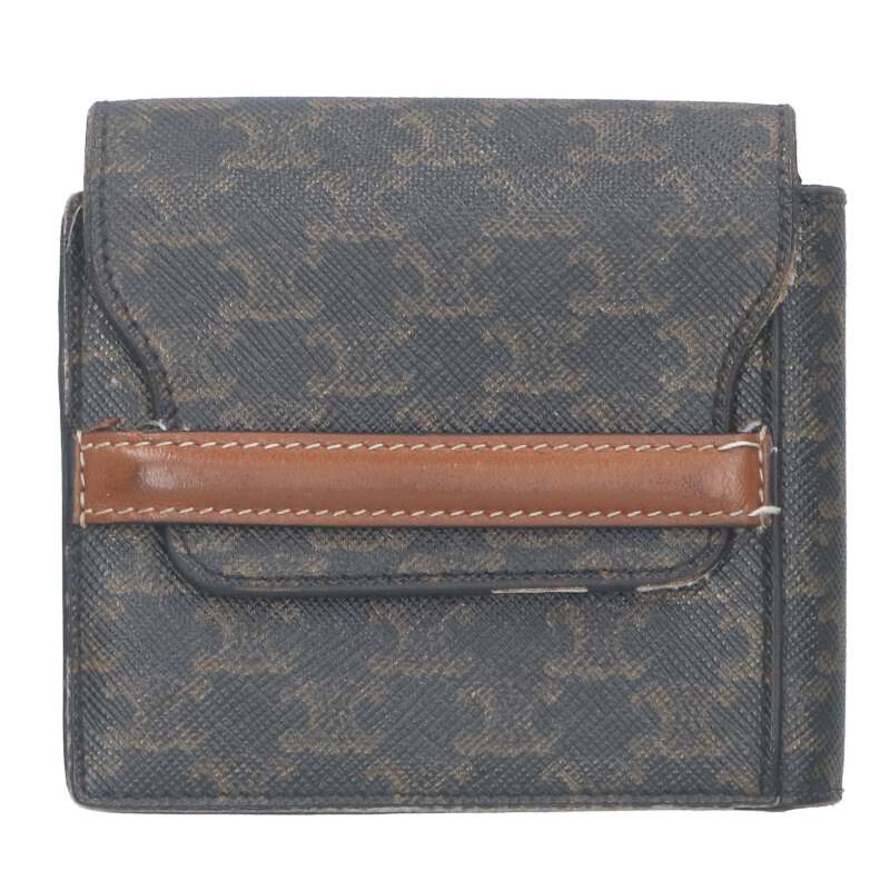 CELINE Triomphe Canvas Origami Card Holder Brown