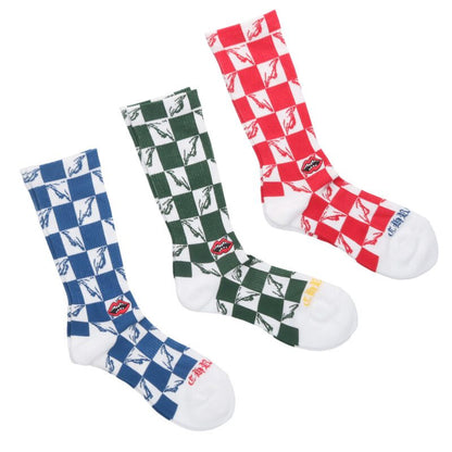 Chrome Hearts Chomper Socks Red x Blue x Green Size S