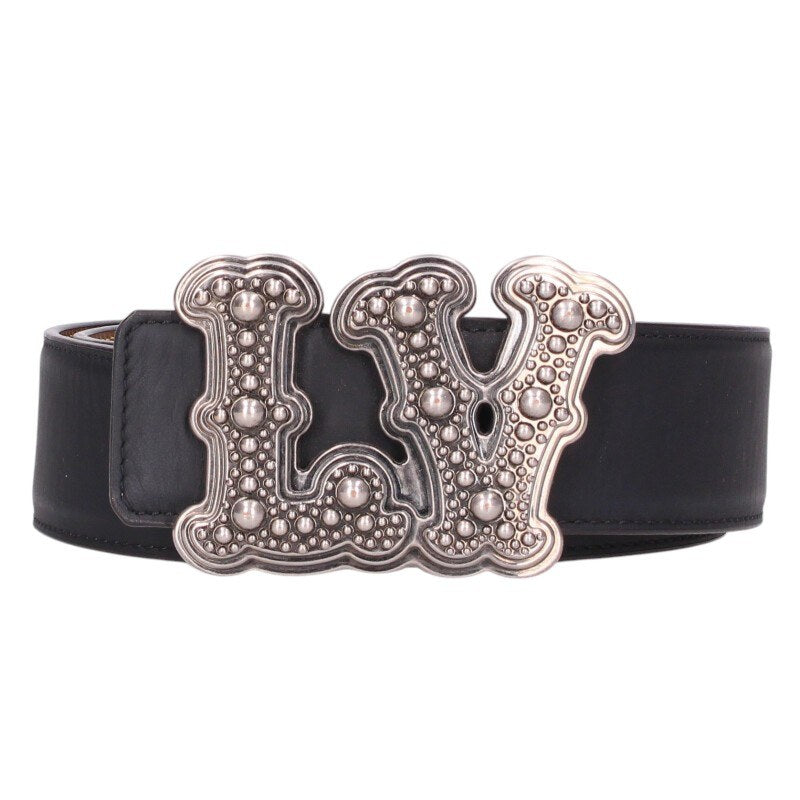 Louis Vuitton 24SS Stud MM Belt Brown x Black Size 85