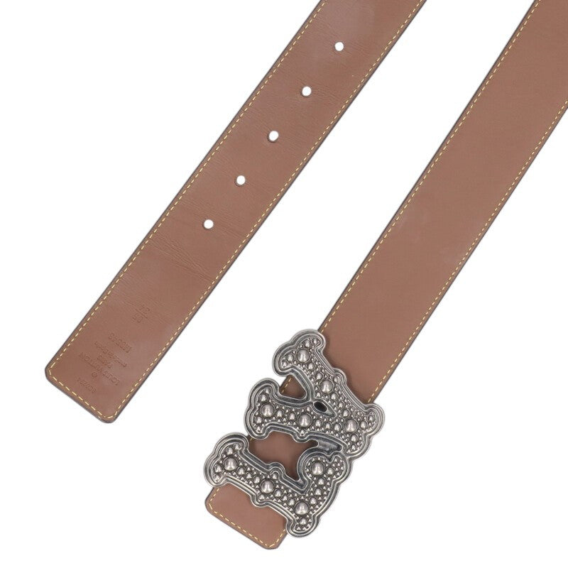 Louis Vuitton 24SS Stud MM Belt Brown x Black Size 85