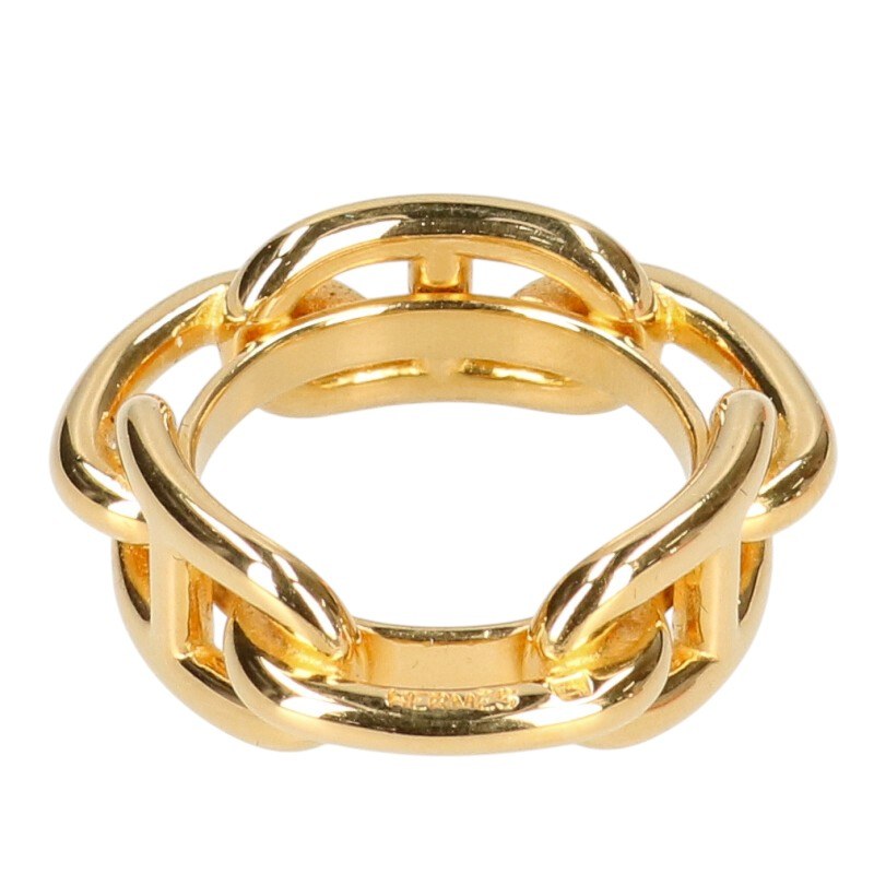 HERMES Regate Chaine d'Ancre Scarf Ring Gold Size ONE SIZE