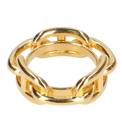 HERMES Regate Chaine d'Ancre Scarf Ring Gold Size ONE SIZE