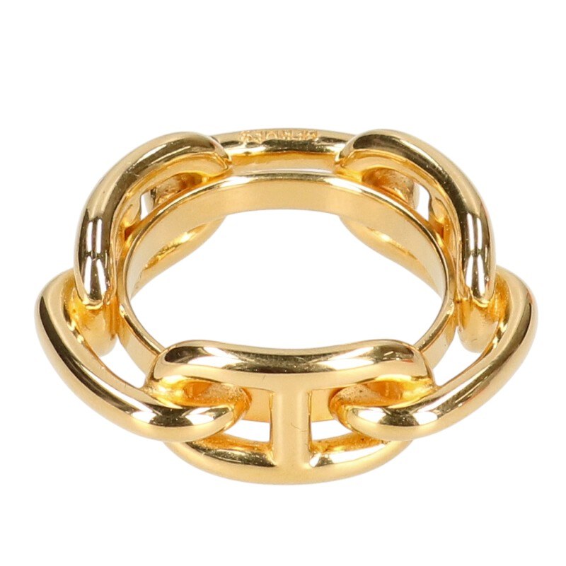 HERMES Regate Chaine d'Ancre Scarf Ring Gold Size ONE SIZE